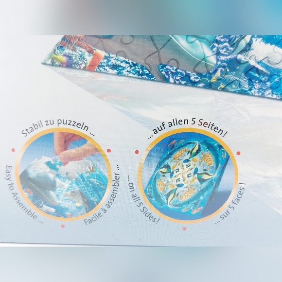 avensburger 240 Piece Puzzle Pyramid -‎ Dolphins/Sea Life - Made In Germany - Picture 3 of 6